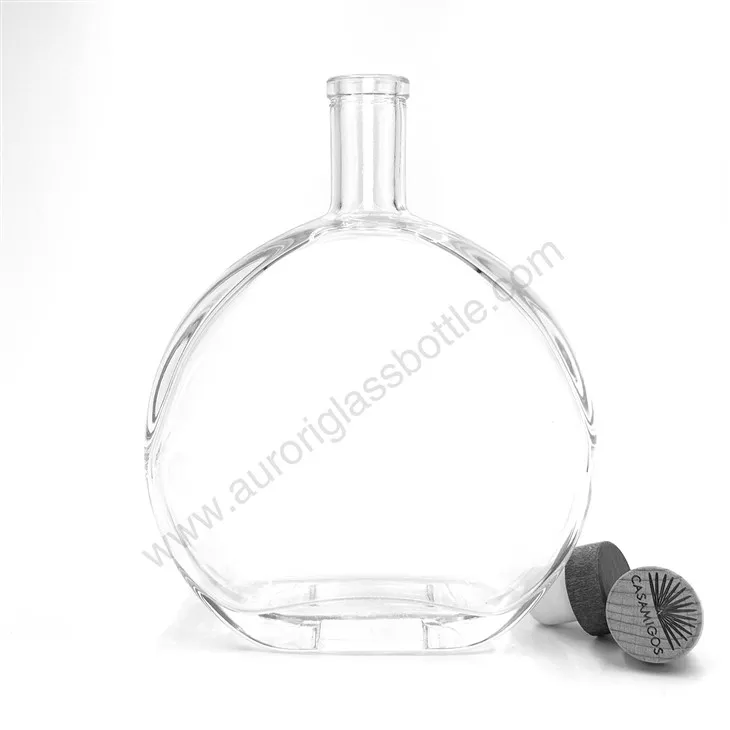 700ml ಪ್ರೀಮಿಯಂ ಓವಲ್ ಗ್ಲಾಸ್ ಸ್ಪಿರಿಟ್ ಬಾಟಲ್